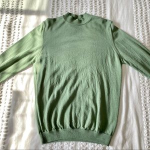 Zara Medium Light Green Mock Neck Sweater